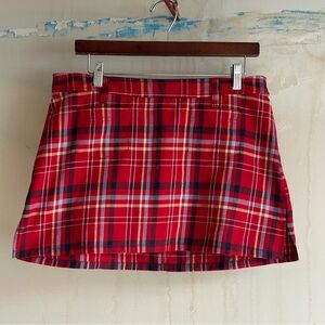 Red Plaid Women's Skirt